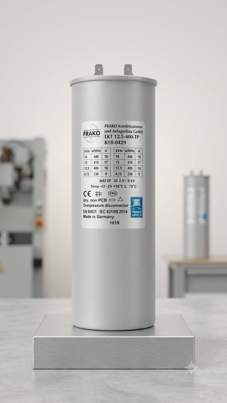 FRAKO Power Capacitor 2.5–25 kVAR | German Power Factor Correction Capacitor - Image 8